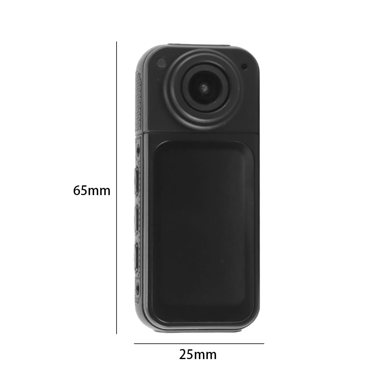 Alide Kamera sportowa S70 Mini (czarna) – 2,7K HD, obiektyw obrotowy 180°, ekran 1,47 cala, magnetyczny pasek na rękę + karta SD 64 GB, kamera kieszonkowa do vlogowania, jazdy na rowerze i podróży