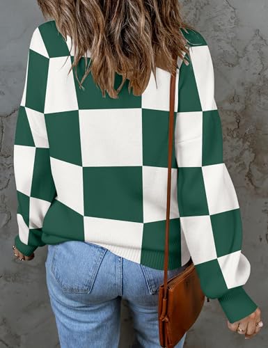 Image of ZESICA Women's 2026 Fall Striped Pullover Sweaters Tops Fashion Outfits
