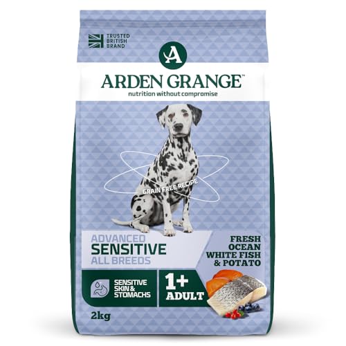 Arden Grange Sensitive Adult Dry Dog Food Grain Free with Fresh Ocean White Fish and Potato, 2 kg