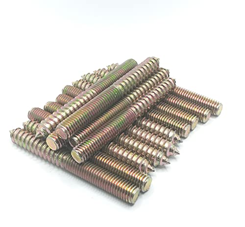 Image of Hanger Bolt M10x90 Double Headed Bolt Self-Tapping Screw for Furniture 15Pcs