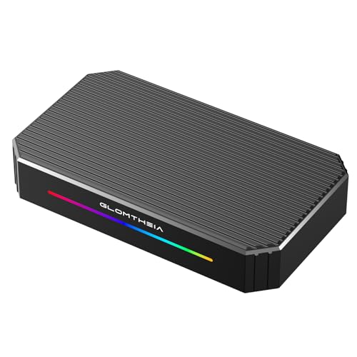 Glomtheia 4K Capture Card for Streaming on PC,PS5/Pro,Xbox Series X/S,Switch, Stream/Record/Passthrough in 4K30 or 1080p120 HDR, HDMI 2.0, USB C 3.0 Video Game Capture Card