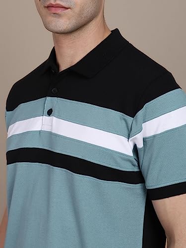 Image of Dennis Lingo - Men's Cotton Colorblocked Polo Regular Fit T-Shirt