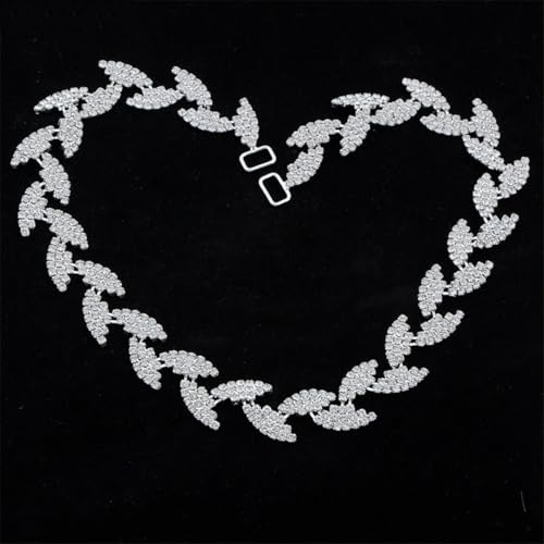 Women's Rhinestone Applique Bridal Wedding Belt, Silver Satin Dress Accessory, Everyday Belt4