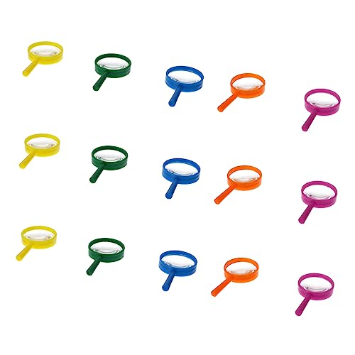 SHERCHPRY 15pcs Handheld Magnifying Glass for Seniors Lightweight Reading Magnifier for Exploring Plants and Hobbies Portable Design