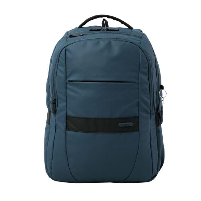 TOTTO - Mochila para Ordenador Portátil de 14 Pulgadas, Modelo Wivetto, 2 Compartimentos, Bolsillo Tablet 10", Bolsillo Botella, Correa Maleta, Espaldar Ergonómico, Correas en S, Color Legion Blue