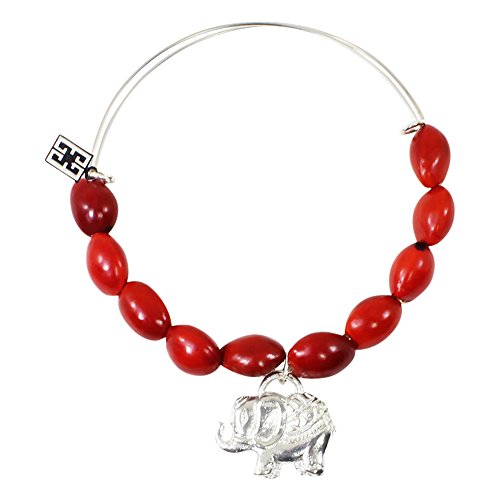 Image of EVELYN BROOKS Adjustable Bangle Bracelet (Multiple Charm Styles) for Women-w /Meaningful Good Luck Seed Beads - Handmade Jewelry | Great Gifts for Teen Girl Gifts & Great Addition to Girls Jewelry