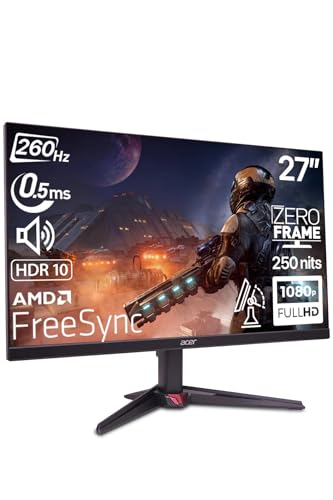 Nitro VG270W5bmiipx 27" 260Hz 0.5ms ZeroFrame VA Fhd MM Amd FreeSync HDR10 Srgb Gaming Monitör