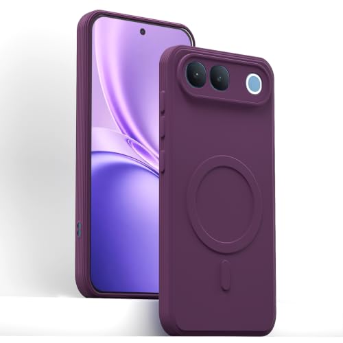Image of Outlouders Back Cover for Vivo S2 5G | Soft Matte Silicone | Slim Fit | Magnetic-Safe Logo Design (Magnetic-Safe Not Compatible) | Shockproof | Camera Protection Bumper Case (Purple)