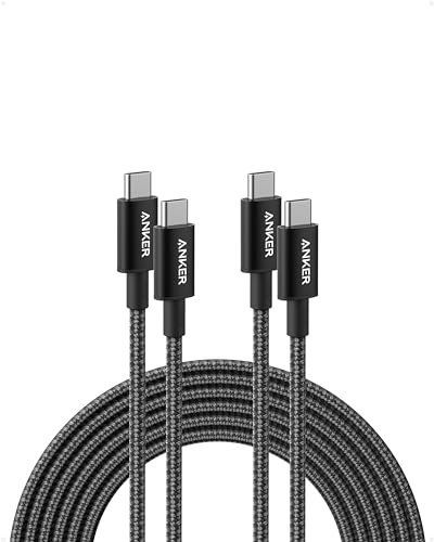 Anker USB C to USB C Cable (10FT, 2Pack), Type-C 100W Charger Cord Fast Charging for iPhone 16 Series,MacBook Pro 2020,Pixel and More(USB 2.0,Black)