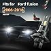 HUOKEDS for Ford Fusion 2006-2018 Fog Lights Bulbs Combo, 6pcs Super Bright White Multi Beam Fog Lights Blubs Package, 1:1 as Stock Size, Plug and Play