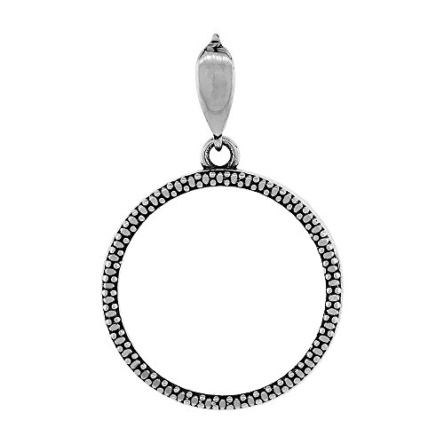 Sterling Silver Dime Bezel 18 Mm Coins Prong Back Illusion Edge 10 Cent Coin Not Included #TOP1
