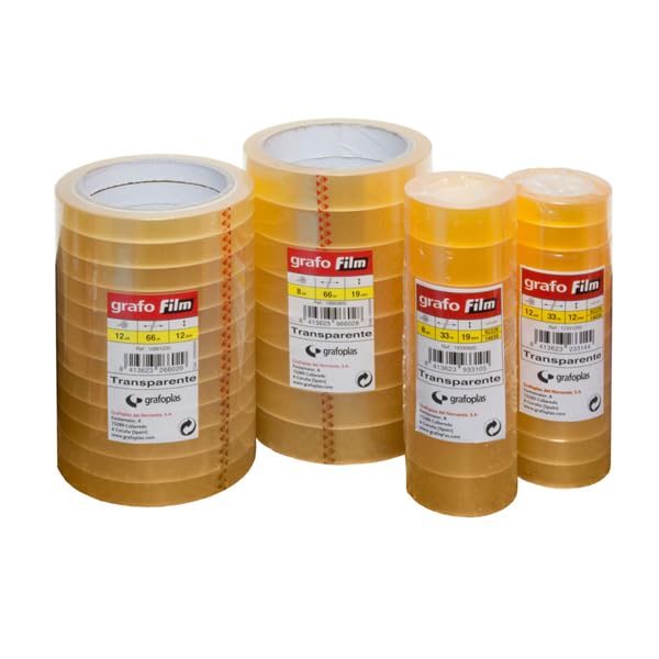 Cinta adhesiva transparente de 33x19 mm para oficina, suministro de 32 rollos 3