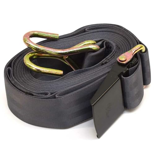 Boat Trailer Tie Down Strap 80452 | Brass J-Hooks 20 FT