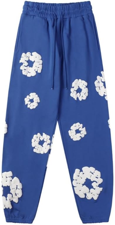 Y2k Men's and Women's Loose Bubble Printed Sports Pants Couple Straight Drawstring Hip Hop Casual Pants