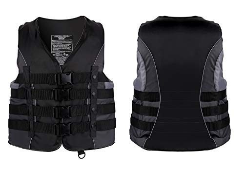 Xgear Adult Uscg Life Jacket Vest Water Sports (Black, 3Xl) #TOP5