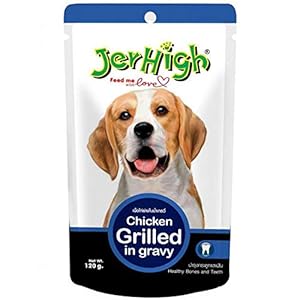 Heads Up for Tails JerHigh Wet Food Chicken Grilled Gravy for Dogs (12×120 g) Pack of 12