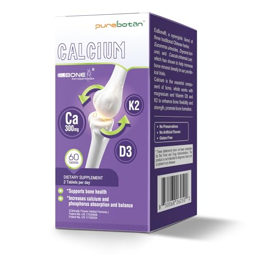 Purebotan Eubone Calcium Supplements, 2000iu Vitamin D3 K2 4800iu &