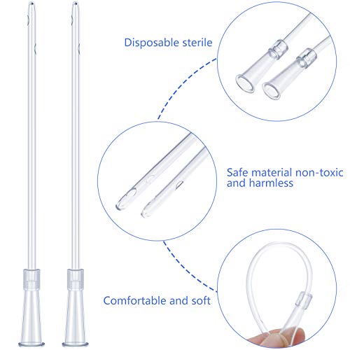 Nuanchu White Pvc Replacement Tube Supplies Colon Tubes Kit Clear Replacements Hose With Flexible Rounded End For Smooth Insert Catheters For Women Men Fr12 (30 Pieces) #TOP2