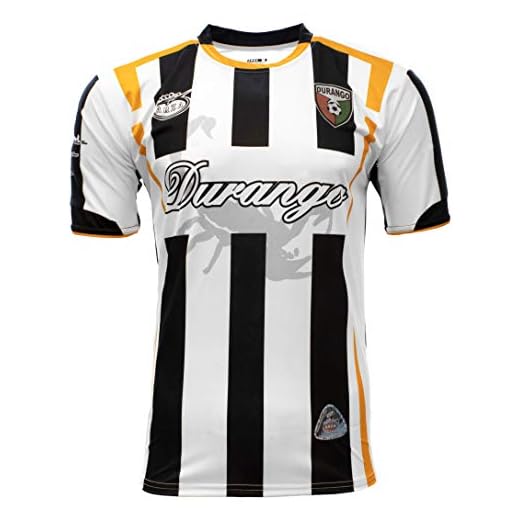Durango Mexico Soccer Jersey Color White and Black Arza Design (Large)