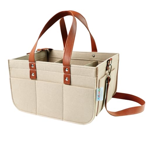 Image of AIXIANG Baby Diaper Caddy Organizer,Portable Nursery Essentials Storage Diaper Caddy for Newborn Boy and Girl