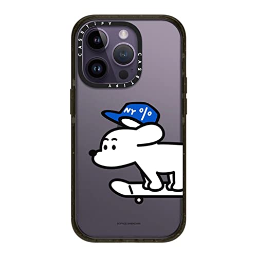 CASETiFY �C���p�N�g iPhone 14 Pro �P�[�X [MIL�K�i���� (4x MIL-STD-810G)/2.5m����̗����������N���A] - Skater JOHN (Standard) - �O���b�V�[ �u���b�N