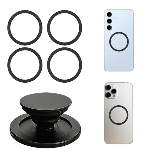 DmDoyy Anillo Magnetico Movil, Anillo Magnético Autoadhesivo para Teléfono Móvil, Compatible con Cargador Magnético, Anillo Metal Adhesivo para Móvil Y Funda, con Soporte Magnético para Teléfono
