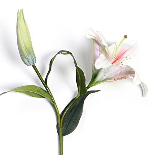Image of PURE HOME + LIVING White Faux Tigerlily Spray 1 Piece
