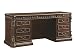 Tucker Double Pedestal Credenza Desk Rich Brown