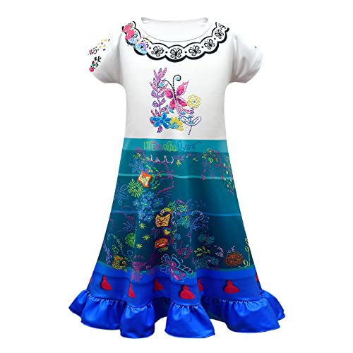 Girls Nightgowns Flutter Sleeve Sleepwear Cute Princess Pajamas Homewear Shirt Casual Dress for Kid Birthday Gift2