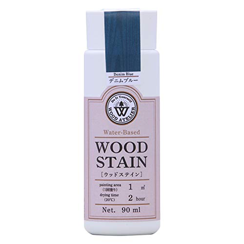 和信ペイント 水性着色剤 ウッドアトリエ ウッドステイン 90ml 800607 木目を生かした着色 WS-07 デニムブルー