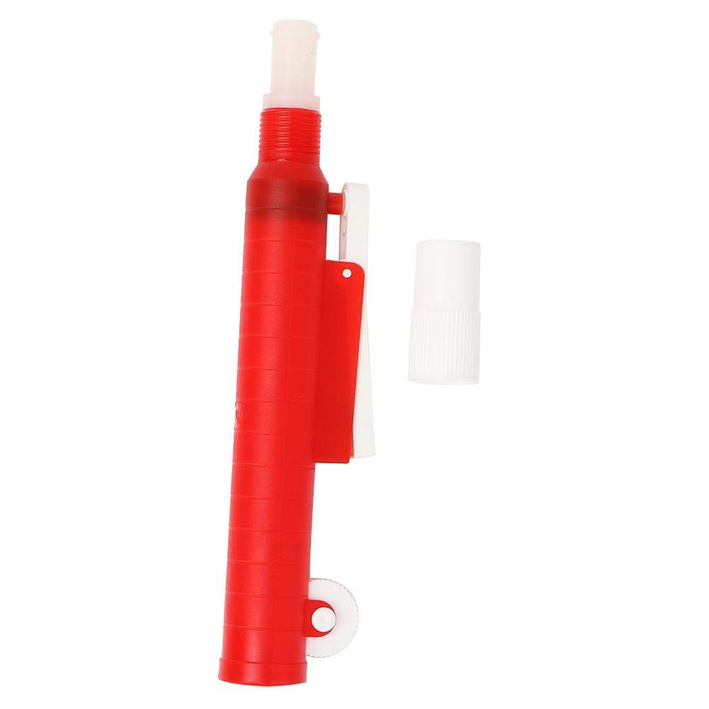 Pompe à pipette, 25 ml, pompe à pipette pour pipettes jetables en plastique et en verre, pipette de laboratoire rouge