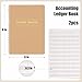 Koogel 2 Pack Accounting Ledger Books, Expense Tracker Notebook A5 Budget Bill Tracker Notebook for Home Budget Tracking Business Bookkeeping Personal Finance Planner, Income and Expense Log Book