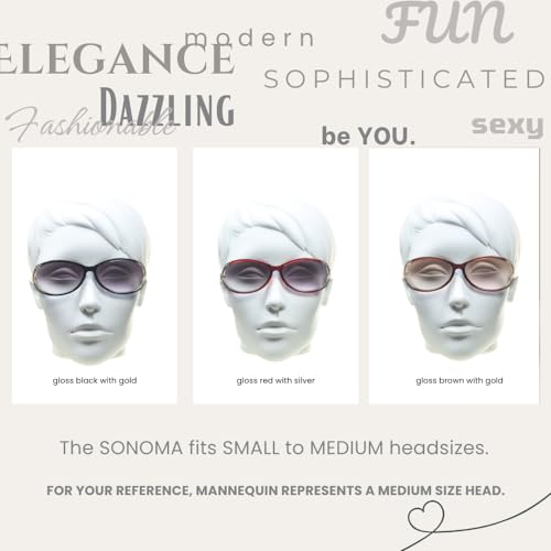 proSPORT Womens Reading SunGlasses Readers LIGHT Tinted Rhinestones Metal NOT BIFOCAL3