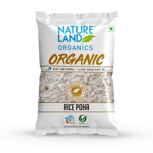 Image of Natureland Organics Rice Poha 500 Gm - Organic Healthy Poha