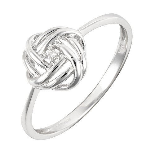 Bague de promesse or blanc femme alliance fiançailles anneau 117R0135-01/AMO