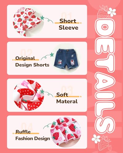 Image of NZRVAWS Girl Clothes Toddler Girls Summer Outfit Heart Tank Top+Pink Shorts 2 Piece Clothing for Girl 1 2 3 4 5 6 7 T