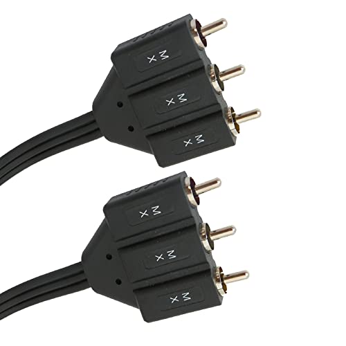 Image of MX RCA Cable 2RCA Male to 2RCA Stereo Audio Cable Gold Plated Adapter Dual Shielded for Home Theater Amplifier Hi-Fi System Car Sound Speaker PARENT (3 rca male / 3 rca male (RGB), 25 METER)