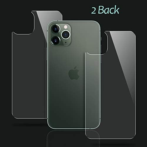 JingooBon Back Screen Protector Compatible with iPhone 11 Pro [2-Pack], Rear Tempered Glass [New Generation] Temper Glass Film Anti-Fingerprint/Scratch Compatible with iPhone11 Pro(5.8 inch)