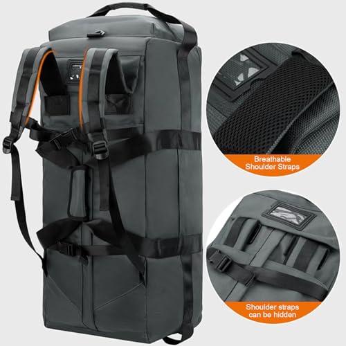 1PC Duffle Bag with Wheels 90L Foldable Non Slip Rolling Duffle Bag with Hidden Straps Large Capacity for Travel Women Men.2