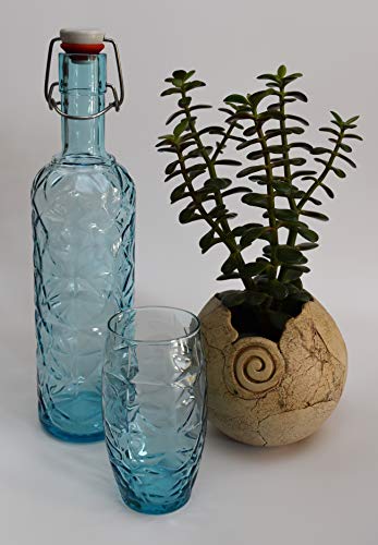Miniatura 5 de Bormioli Rocco 320269-Mqd Botella De Cristal, 1 Liter, Bleue