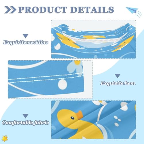 Boys Short Sleeve T-Shirts Daisy Duck Yellow Floral Rashguard Kids Swim Shirts Sun UPF 50+3