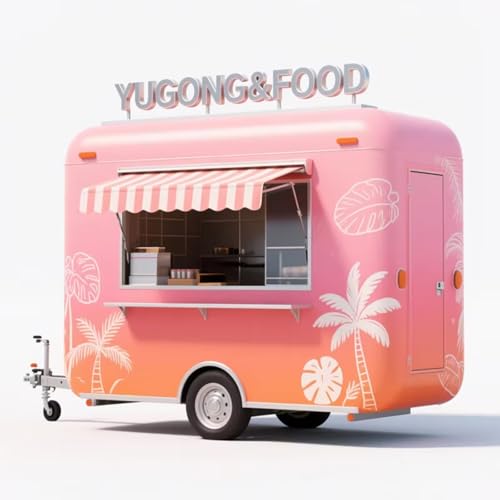 Mobile Food Truck Trailer Hot Dog Food Cart for Sale Near Me Customized Food Trailer with Full Restaurant Kitchen Equipment for Street Vending and Catering Services