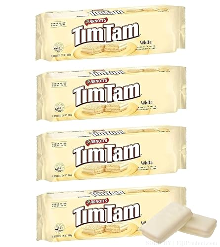 Tim Tam - WHITE Chocolate Biscuits (Value Pack of 4 x 165 Ea) Aussie Made & Loved ...