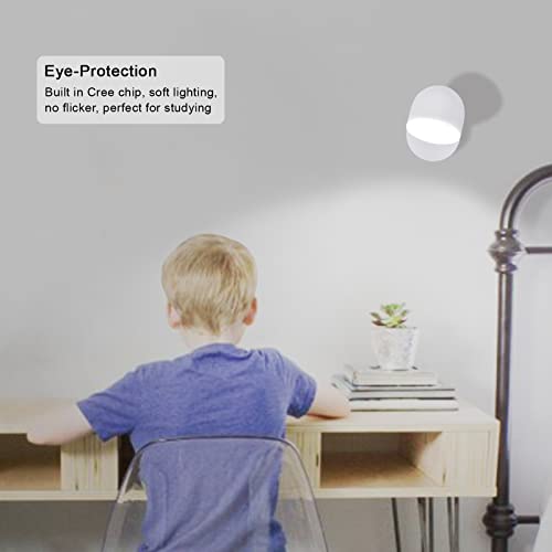 KAWELL Innen LED Wandleuchte Berührungssensitiv Lesewandleuchte Stufenlos Dimmbar LED Wandstrahler 350° Freie Drehung für Schlafzimmer Nachttisch Wohnzimmer Treppen Flur Korridor, Weiß 6000K