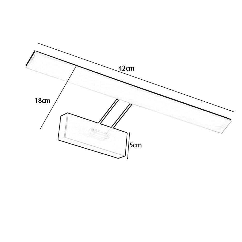 WolFum Spiegelleuchte für Badezimmer, LED-Schminkspiegelleuchte, 8 W, moderne Make-up-Beleuchtung, drehbare Bad-/Schminktisch-Wandleuchte für Toilette, Spiegel, Schrank, Schminktisch, Heimdekoration,