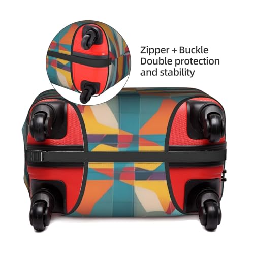 Stylish Suitcases Protector Cover,Elastic Luggage Cover with Abstract Pattern Print Fit 18-32 In3
