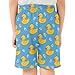 Fashion Summer Boys Shorts Cute Ducks Print Vacation Pants Big Kids Athletic Baseball Shorts with Pockets Duck 14-16 Years