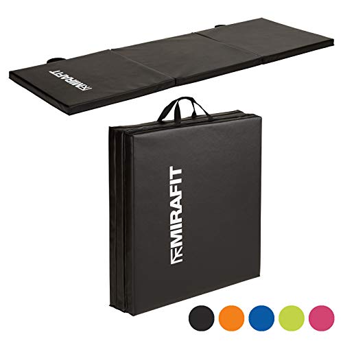 Mirafit Tapis d'Exercice Pliable - Pour les Séances d'Entraînement/Yoga/Pilâtes - Choix de Couleurs