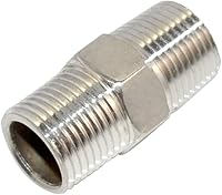 Vista 5 de Pezón hexagonal roscado macho NPT de 1/8 "x 1/8", acoplador rápido de acero inoxidable 304 (1/4")