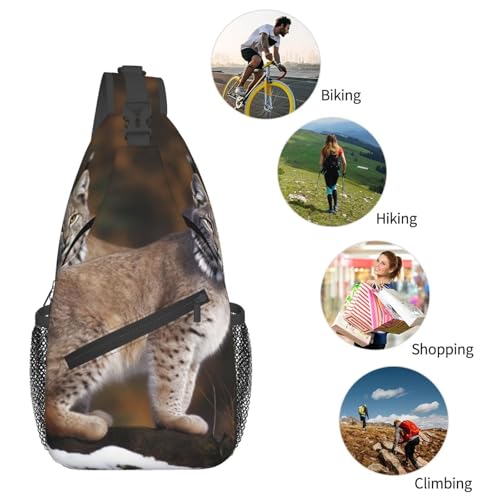 Bolso cruzado masculino tipo bandolera mochila para senderismo miniatura 6